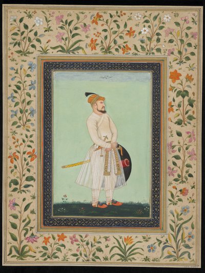 Qilich Khan, abgelöstes Albumblatt, ca. 1900 von Mughal School